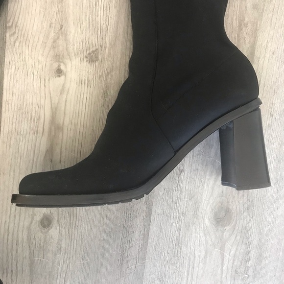 Goffredo fantini black block heel tall boots size 40 - Picture 6 of 10